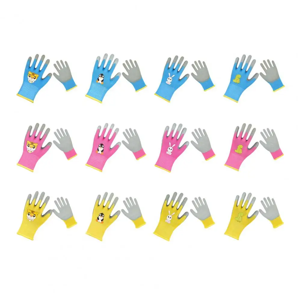 Non-slip Rubber Gloves Durable Thorn-proof Kids Gardening Gloves Puncture-resistant Design Child-friendly Work Gloves for Home 3