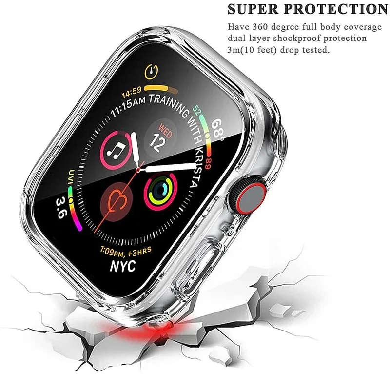 Tempered Glass cover Screen Protector For Apple Watch Case Accessories 45mm 41mm 44mm 40mm 42mm Apple watch serie 9 4 5 6 SE 7 8