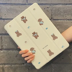 Premium Bow Tie Bear Soft TPU Tablet Case - Elegant Design for A9 Plus 11 inch (STPUDM - TD12105)