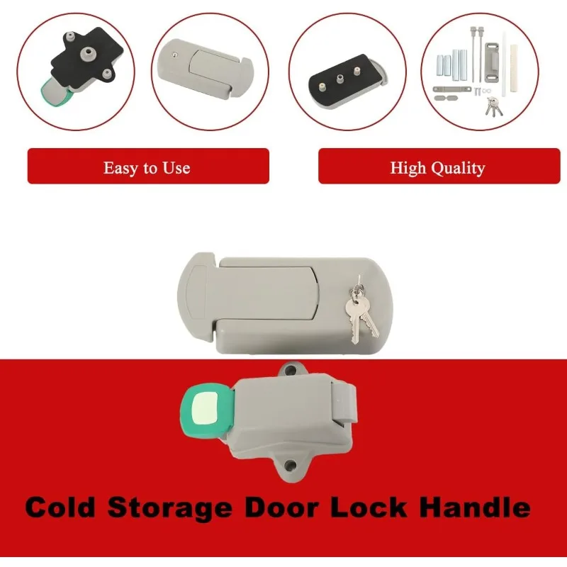 Cold Storage Door Lock Handle Made of PP Material, Industrial Grade Load-bearing and Silent Design Right Door  Freezer
