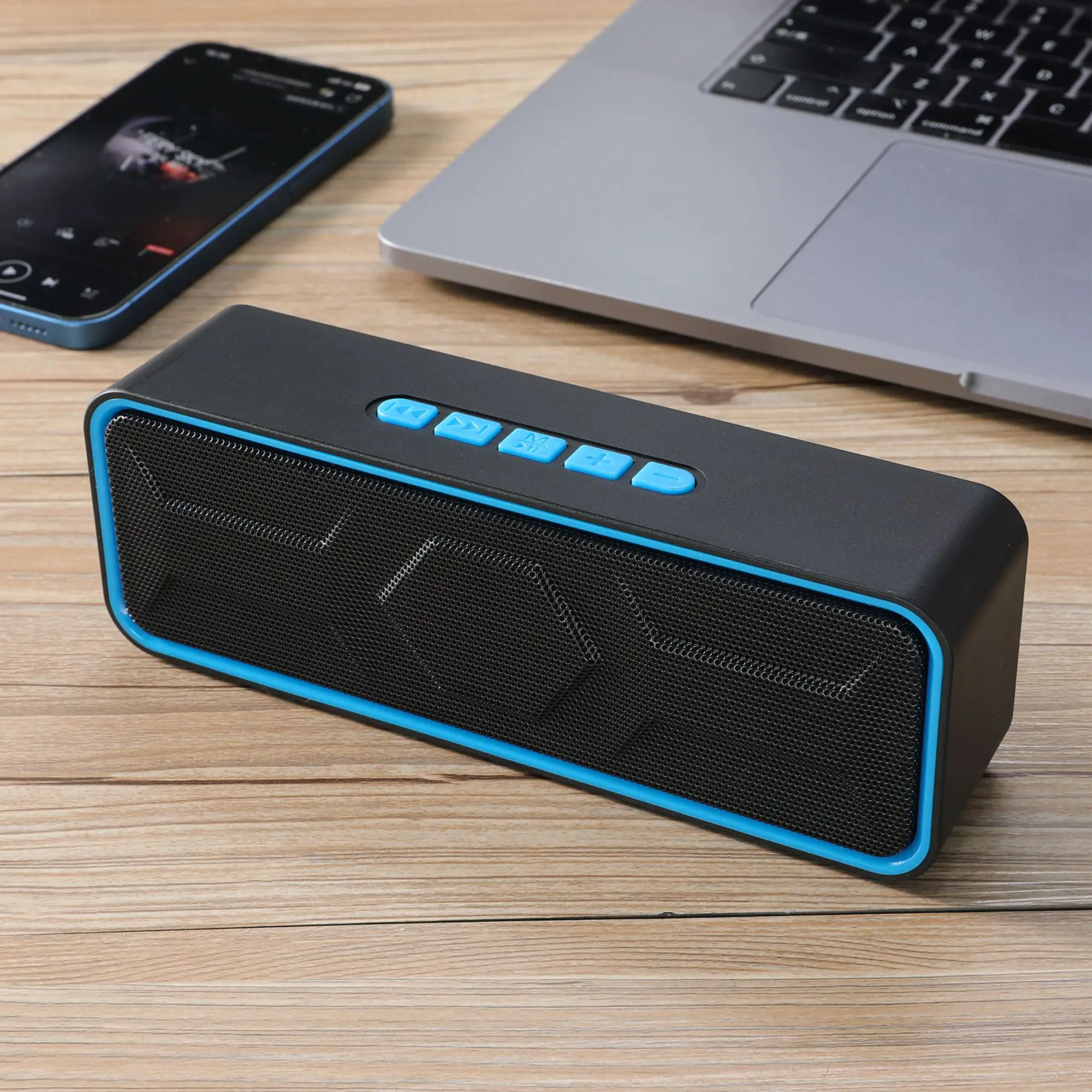 Bluetooth Speaker Portable Wireless,10W Dual Driver Stereo Loud Bass,TWS FM TF USB AUX Hands-Free,BT 5.0 10H Home Outdoor Party 1