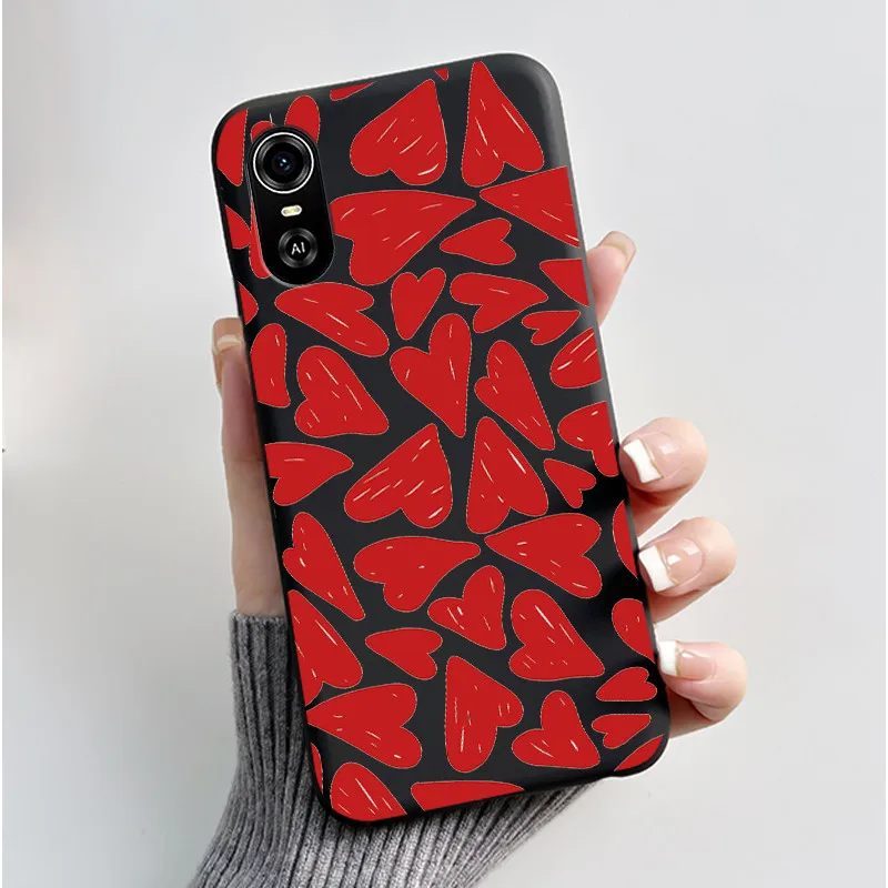 Matte Black Aesthetic Luxury Cute Pattern Soft Silicone Back Cover - Boys & Girls