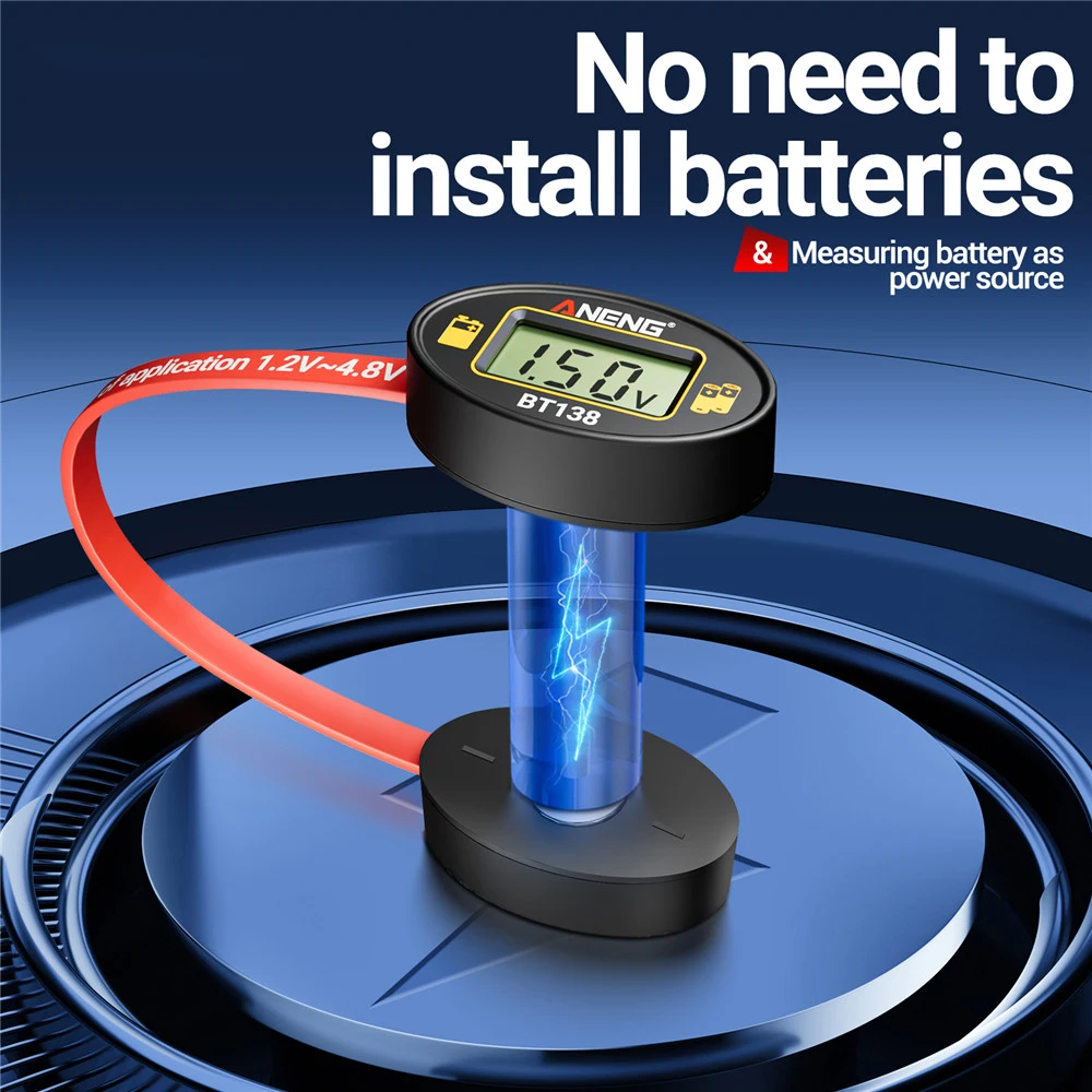 Tester batteria, design magnetico con display digitale, rilevamento rapido di 1 secondo per batterie AA/AAA/9 V/pulsante/leitio, nessuna alimentazione necessaria - immagine 5