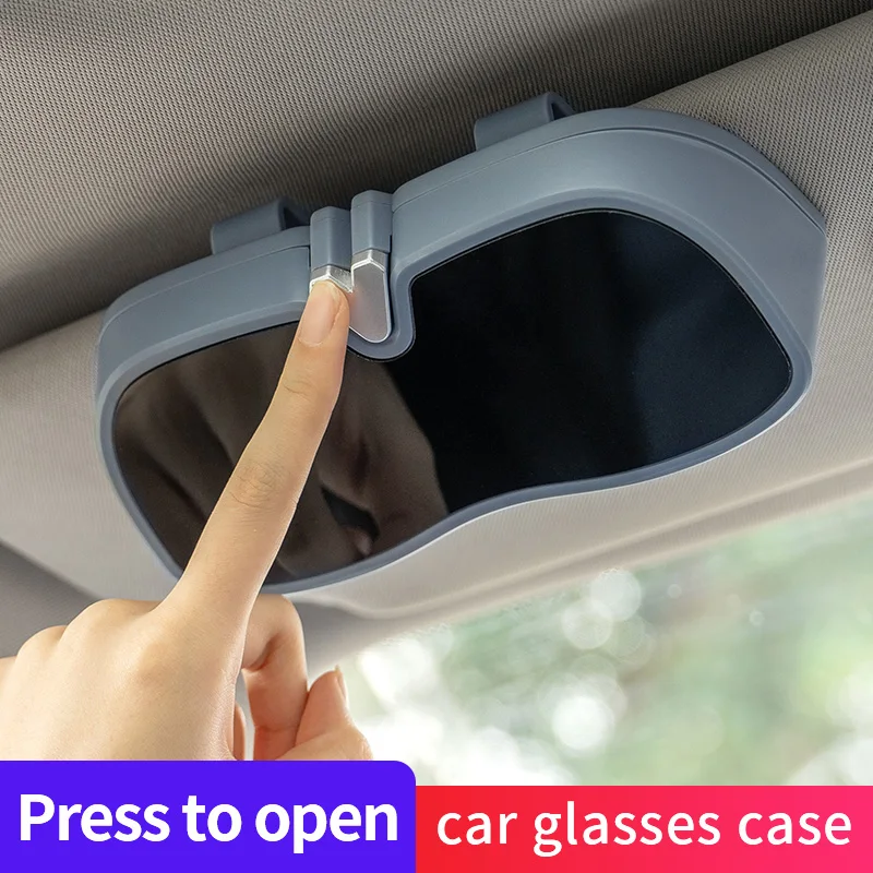 Portable Car Sun Visor Glasses Holder and Protective Case