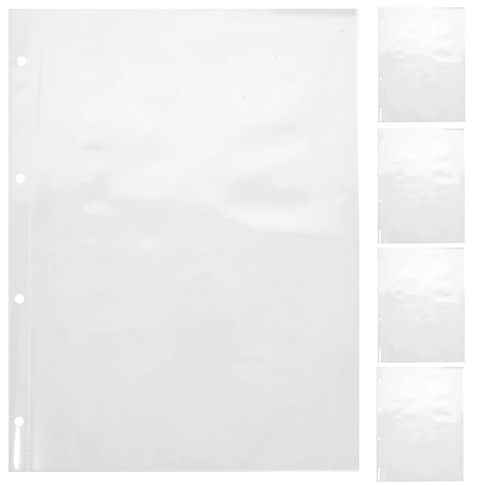 30Pcs 루스 리프 문서 폴더 사무실 학생을 위한 실용적인 내마모성 파일 보호기 A4 종이 사진 정리