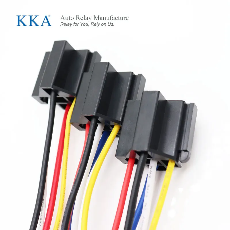 50개/갑 KKA 자동차 릴레이 하네스 소켓 4핀/5핀 14+16AWG