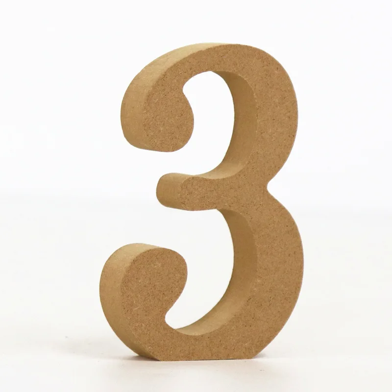 1pc 10cm Holz Farbe Zahlen 0-9 Holz DIY Arabischen Ziffern Kunst Handwerk Stehend Party Hochzeit Hause decor – Detail 5