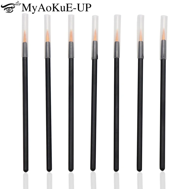 50 pz Usa E Getta Unghie Artistiche Pennello Eyeliner Eyeline Strumenti di Trucco Manicure Pittura Penna Strumento di Bellezza Unghie Gel Liner Pennelli