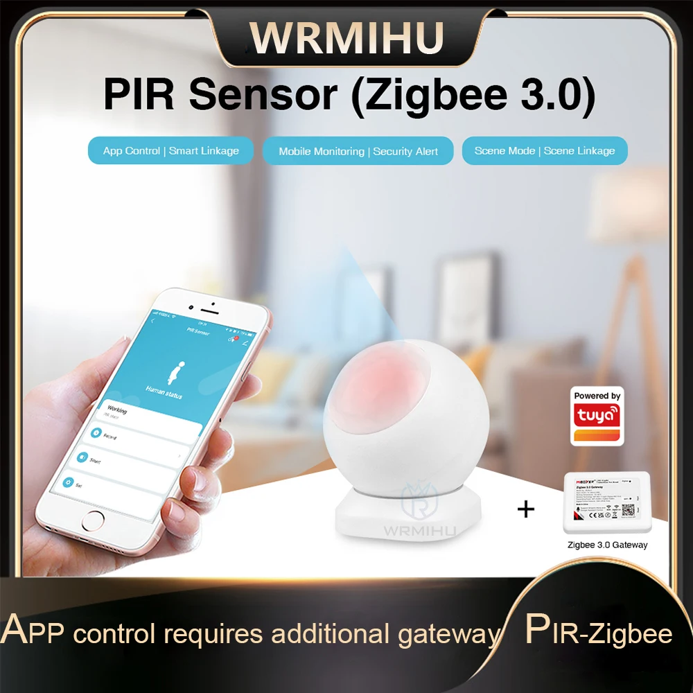 

MiBoxer PIR1-ZB Zigbee3.0 инфракрасный датчик корпуса PIR для интеллектуального обнаружения движения для лампочки направленного светильник