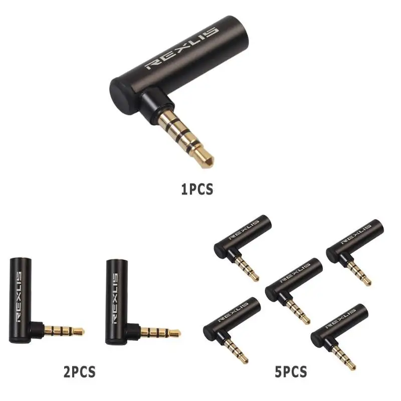 New 3.5mm Male-to-female 90 Degree Turn Headphone Microphone Audio Adapter Suitable for Android phone PC xlr Connector