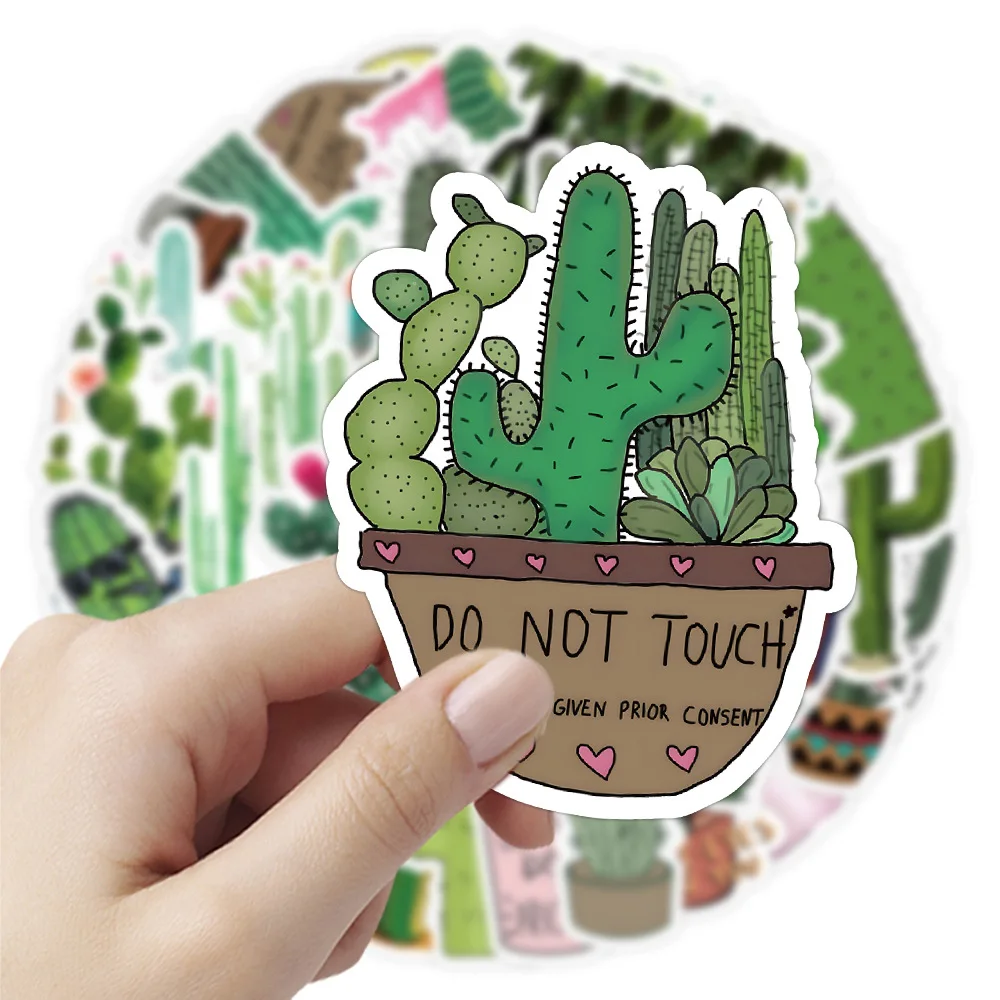 

10/53Pcs Cute Plants Cactus Graffiti Stickers Decals for Kids Toys Laptop Phone Luggage Scrapbook Skateboard Creative Sticker