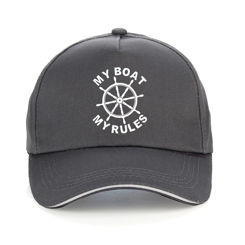 Funny My Boat My Rules men baseball cap fashion New Unisex Captain Skipper Boating Yacht Gift sunhat summer Snapback hats