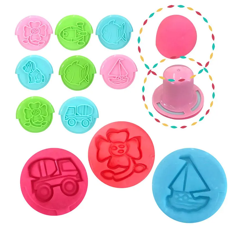 Children Dough Tool Set 3D Plastic Mold And Dough Clay Knife Mold Boys And Girls DIY Toy Cutting Roller Game Accessories Play Dough Tools