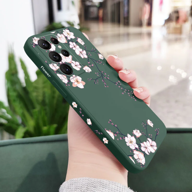 thumbnail image 1 of Plum Blossom Phone Case For Samsung Galaxy S24 S23 S22 S21 S20 Ultra Plus FE S10 S9 S10E Note 20 ultra 10 9 Plus Cover, 1 of 5