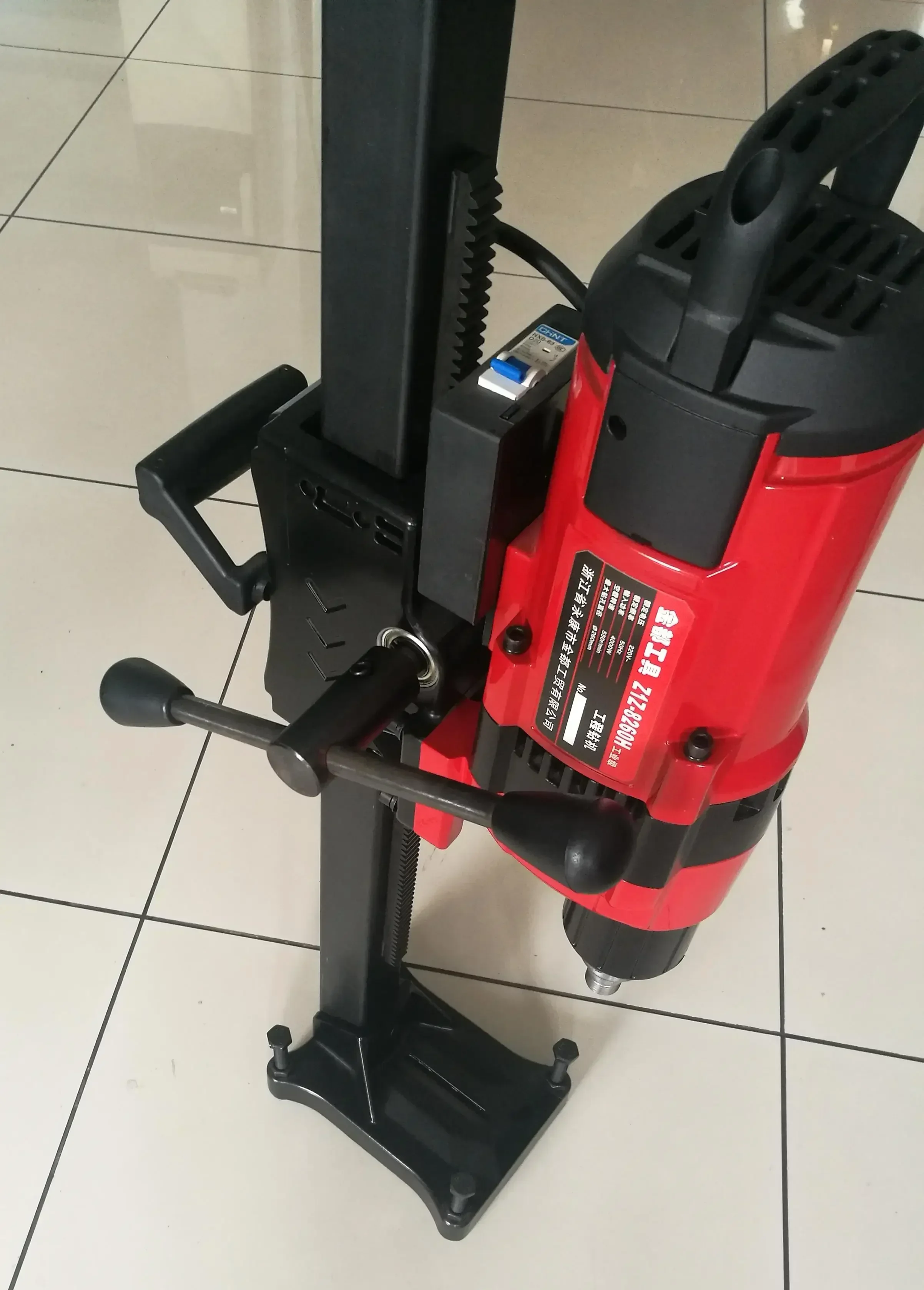 Hole Drilling Machine CF-8260 CE GS 230mm 4000w 750RPM Heavy Duty Industrial Grade Aluminum Body Concrete Core Drilling Machine 5