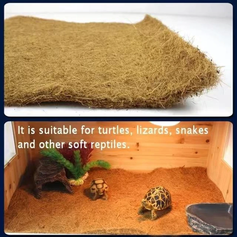Reptile bedding material Reptiles Carpet Terrarium Bedding Substrates Liners Coconut Fiber Mat Mattress
