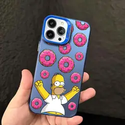 The Simpsons Donut Silicone Phone Case - Vibrant Colorful Design - iPhone 13 Pro Max (UUAOM01)
