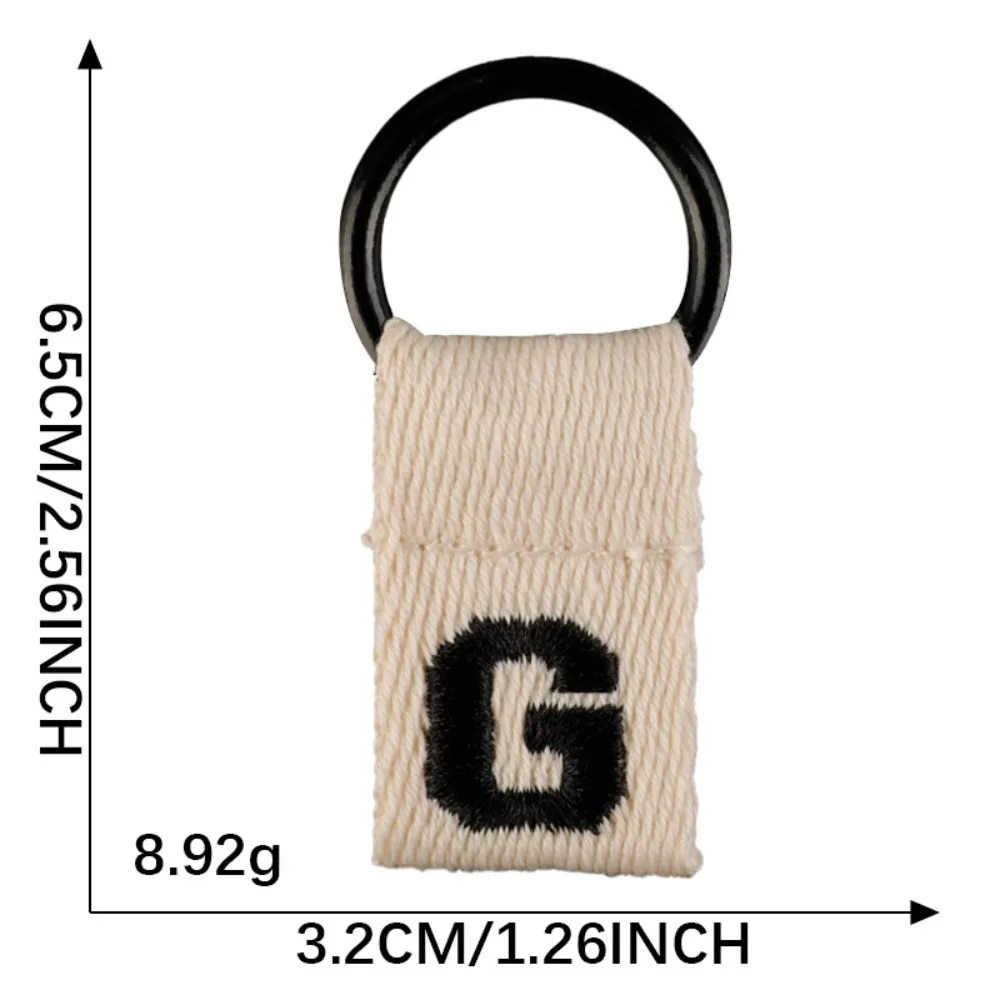 Alphabet Embroidered Key Organizer with Key Ring & Waist Buckle - Stylish Business Key Holder