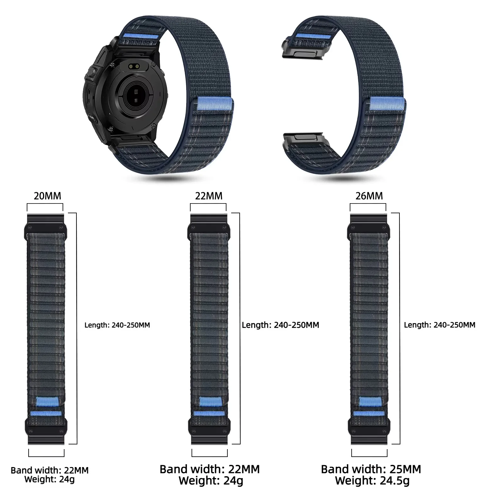QuickFit Adjustable Nylon Strap - Premium Durable Bracelet