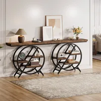 Table console Tribesigns, table d'entrée de 39,4 pouces avec plateau épais, table de canapé de couloir étroite industrielle à 4 niveaux 6