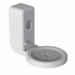 Compact Wall Mount Holder with Cord Management (A White)