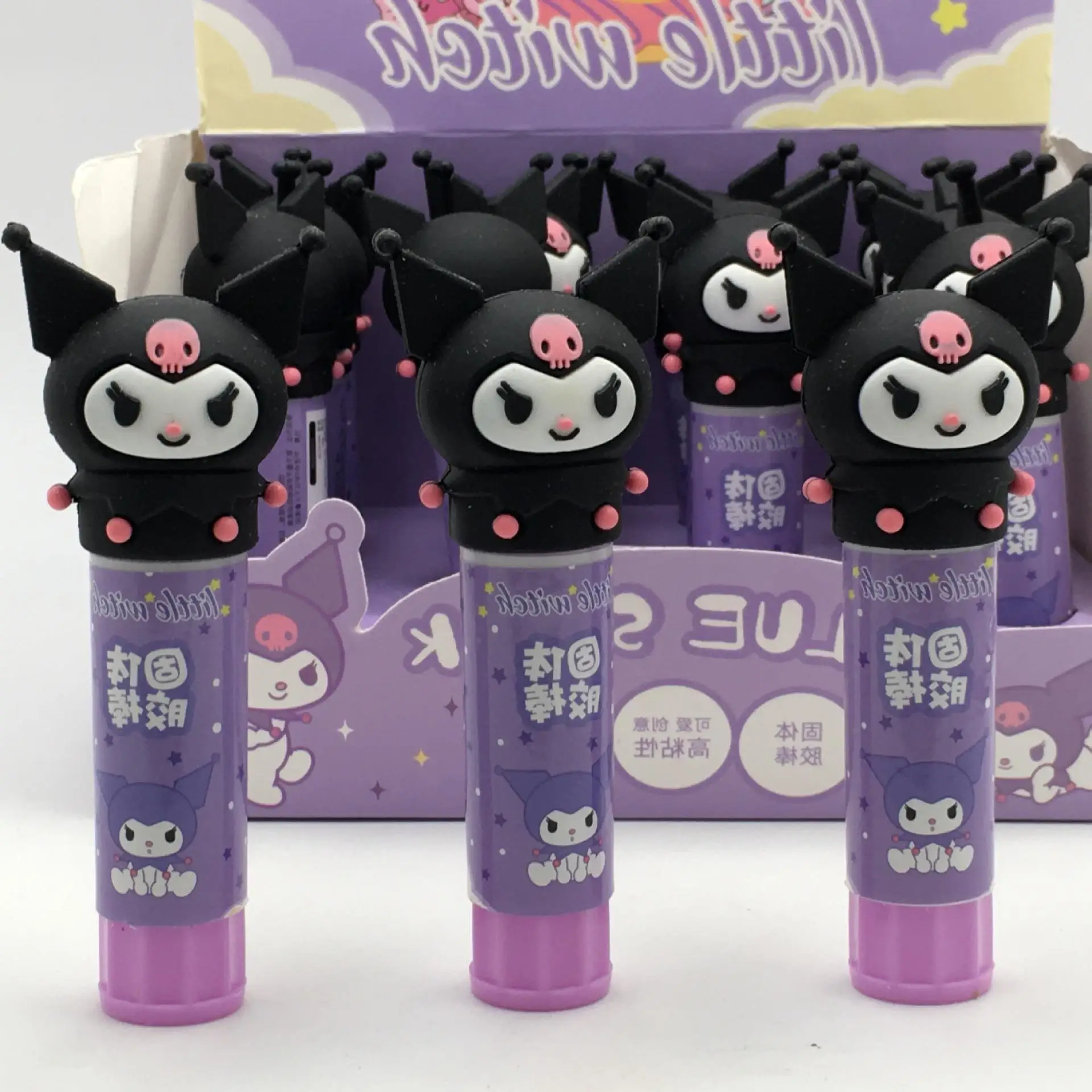 

Kawaii Hello Kittys Kuromi Solid Glue Stick Anime Melody Strong Adhesives Glue Stick for Student Stationery Diy Scrapbook Gift
