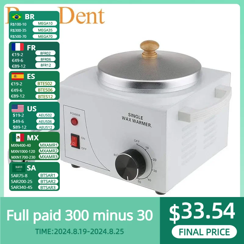 New Wax Heater Single Pot Metallic Electric Waxing Machine Hot Waxing Paraffin for Professional Salon