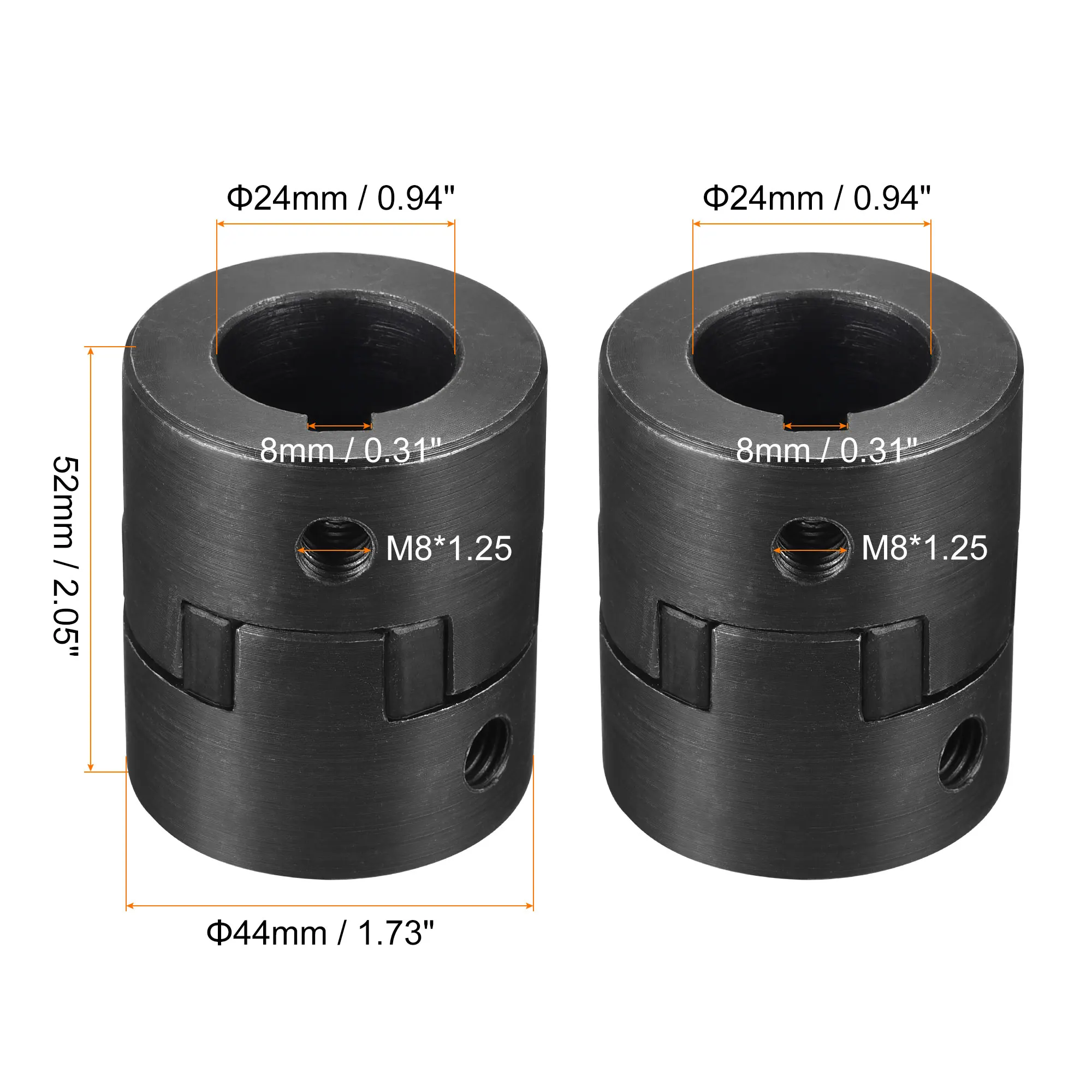 4 Pezzi Collari Per Albero In Lega Alluminio - 25mm Alesaggio, 38mm OD, Per Macchine Utensili E Carriole - Foto 6