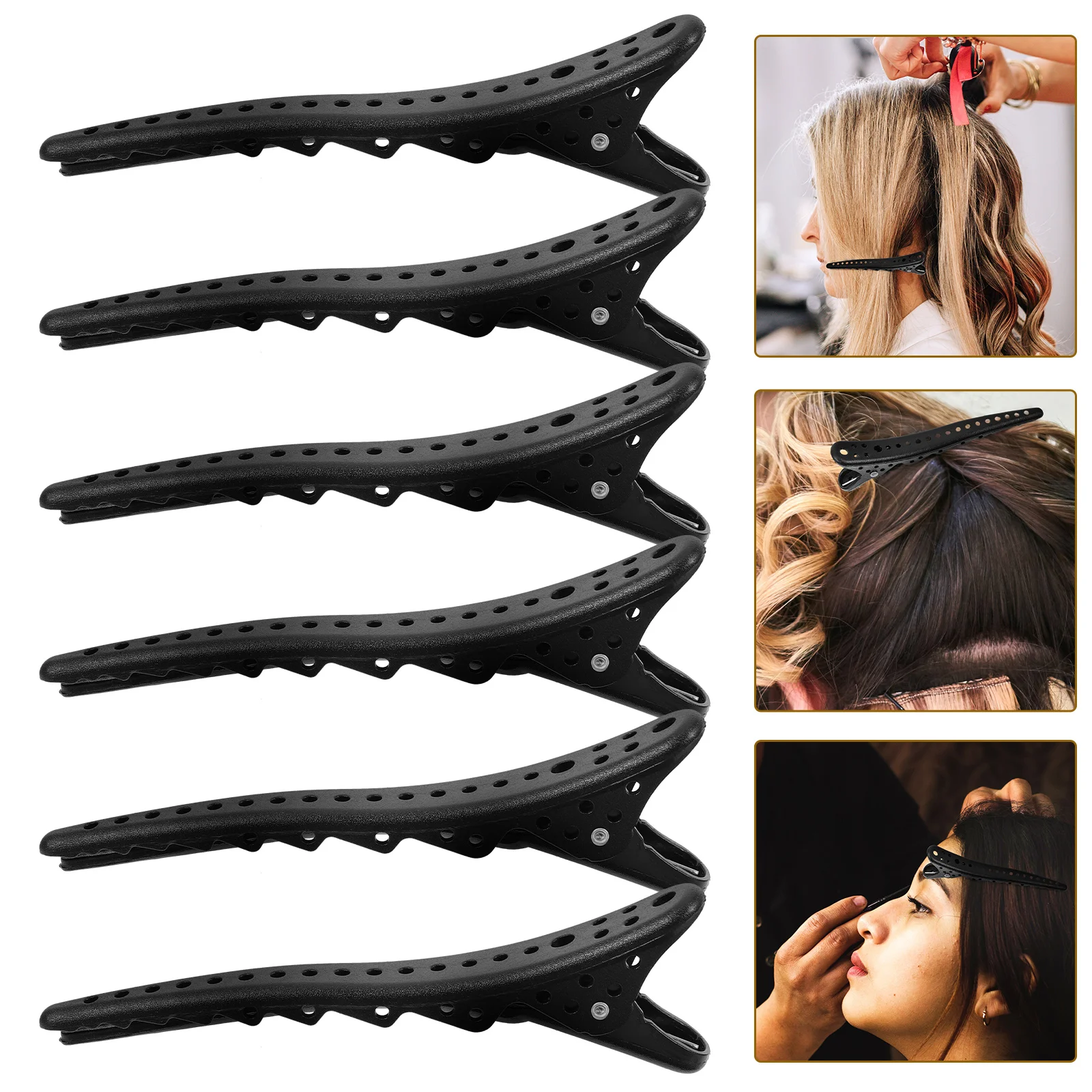 6 Pcs Care Beauty Tools Hair Pins Clip Abs Hairstylist Accessories Billed Clips