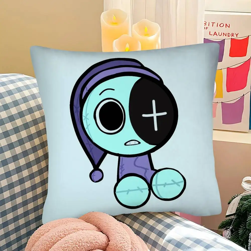 1 Stück D-Dandys W-World Goob Bassie Astro Kissenbezug, modischer quadratischer Kissenbezug für Schlafzimmer, Sofa, Zimmer, Ins-Dekoration, Freizeit – Detail 7