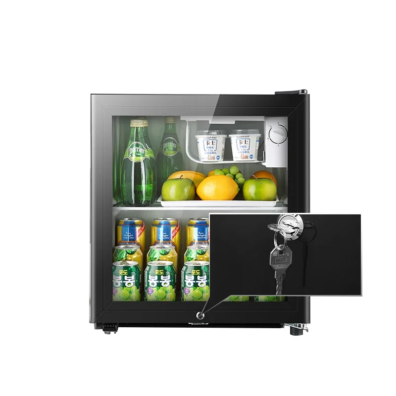 220V Office Family Hotel Tea Fruit Refrigerator Beverage Freezer 50L Large Capacity Mini Single Door Refrigerator Ice Bar BC-50