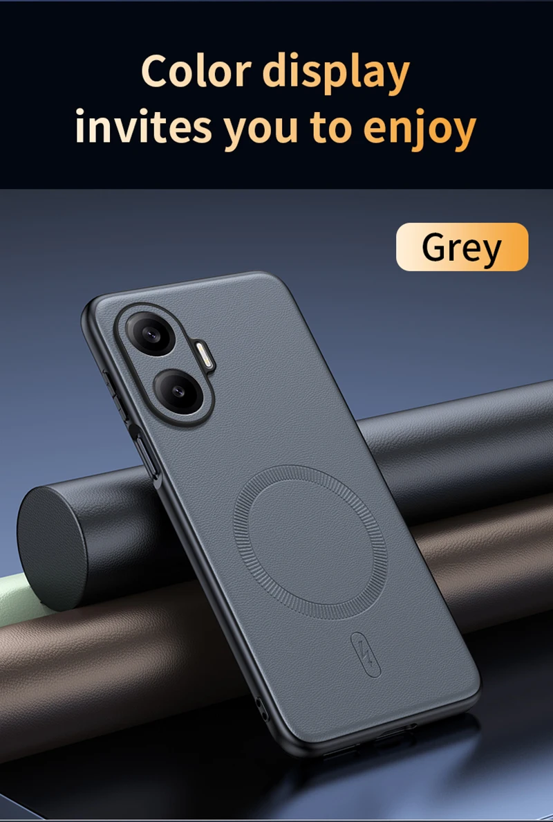 Für Poco F7 Fall Magnetische Leder Schild Abdeckung Hohe Qualität Anti-Fingerprint Nicht-Slip PC + TPU Fall für Poco F7 – Detail 19