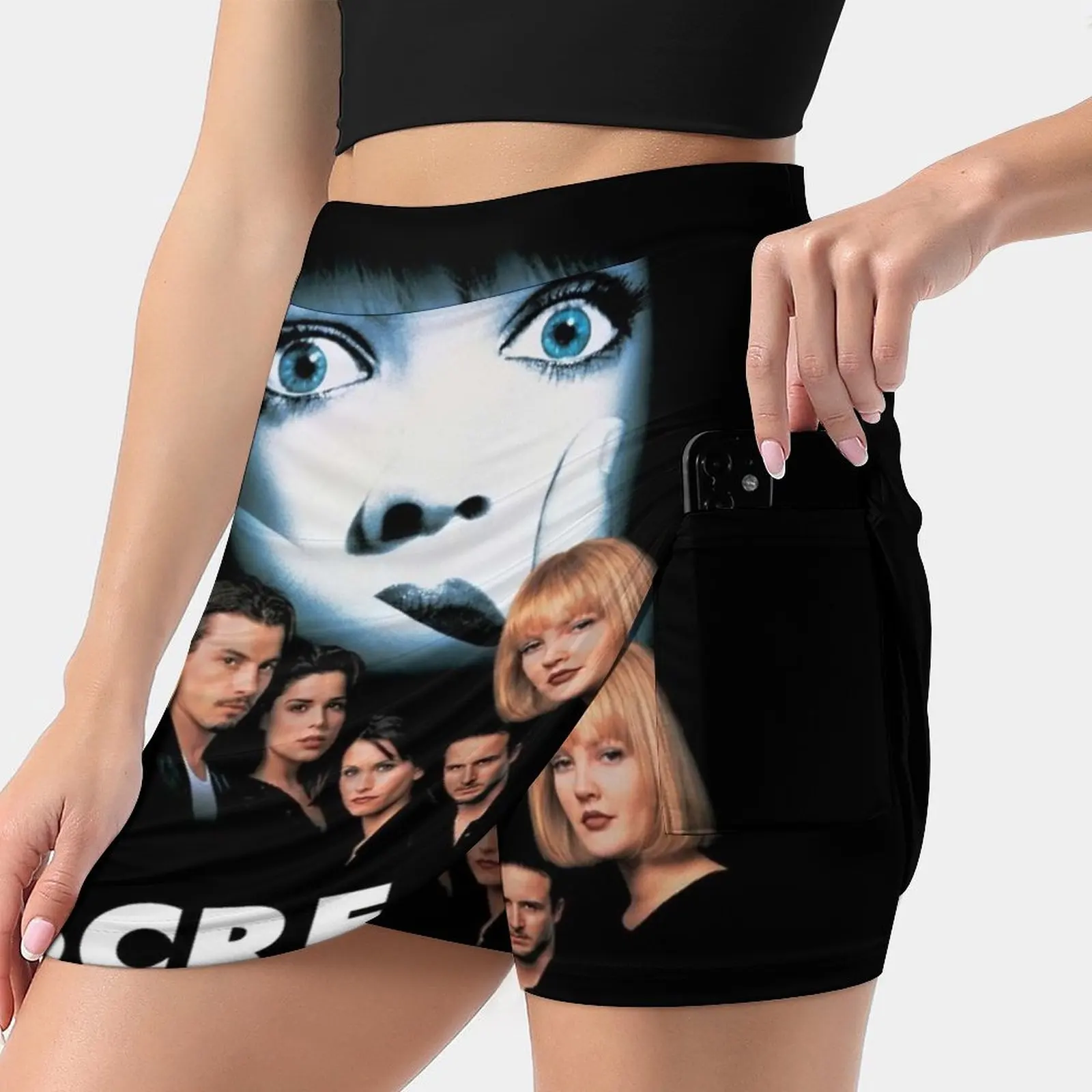 Urlo (Ghostface) Del Pannello Esterno Delle Donne Estetica Gonne Di Nuovo Modo Breve Gonne Urlo Ghostface Horror Slasher 90S Sidney