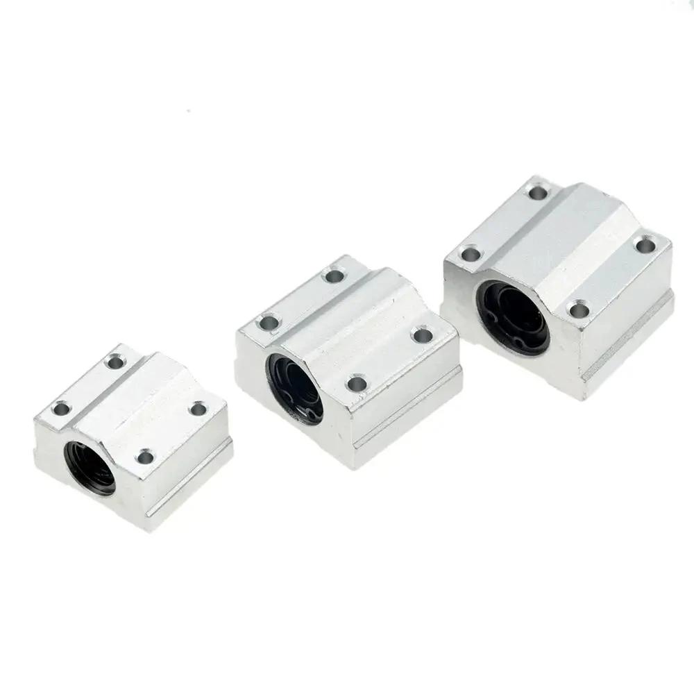 4PCS Linear Motion Ball แบริ่งสไลด์บล็อก Bushing SC8UU SCS8UU SC10UU SCS12UU SCS16UU SC20UU Linear Shaft CNC 3D ชิ้นส่วนเครื่องพิมพ์ 1