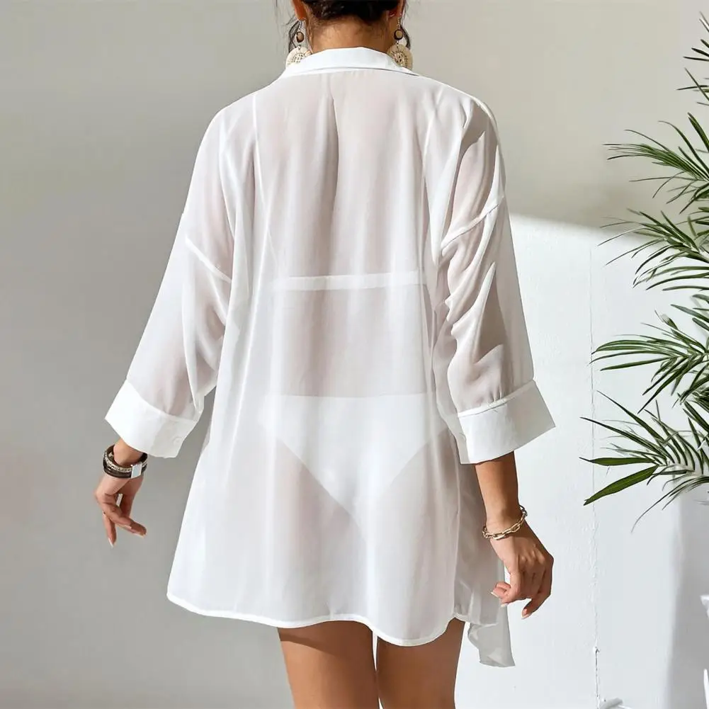 Lightweight Beach Cover Up Sun Protection Swimsuit Cover Ups for Vacation Casual Beach Dresses Fashionable Swimwear 5