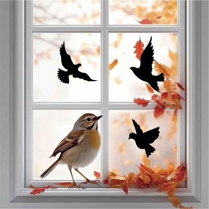 Window Stickers 16pcs Large Hummingbird Window Clings Anti-Collision For Door Glass