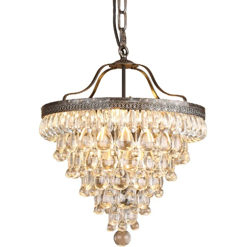 American creative grape crystal chandelier country style round retro  bar restaurant living room lighting