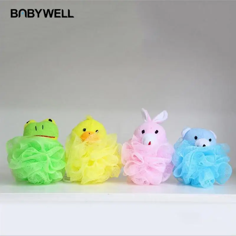 Ball-shape Infant Shower Sponge Cotton Rubbing Body Wash Towel born Baby Bath Brush Child Shower Bath Product Care