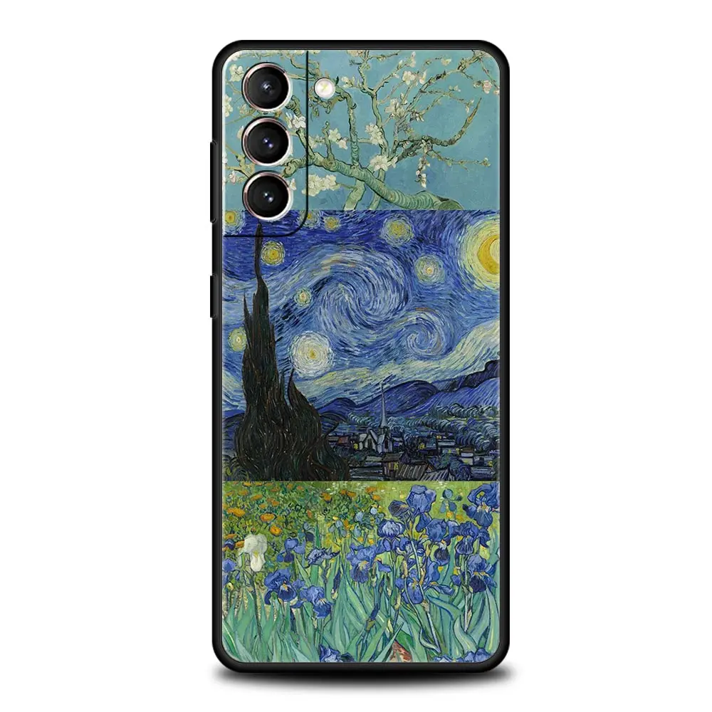 Van Gogh Sunflowers and Starry Night Art Phone Case
