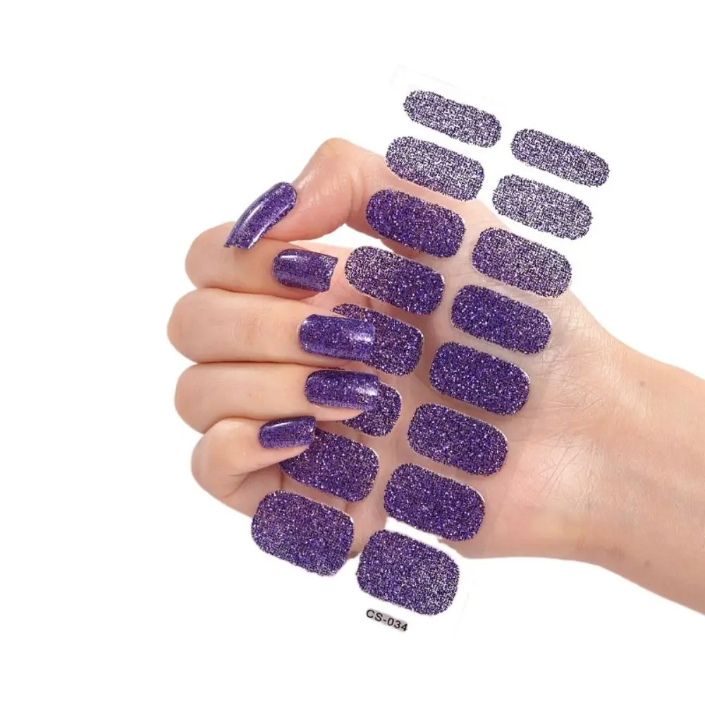 1Sheets Strips Gel Nail Stickers Glittering Sequins Gel Nail Polish Strips for DIY Nail Art Making nail stickers nail decals nail art decoration