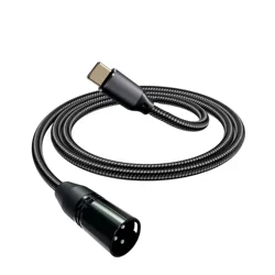 High - Quality Nylon Braided Type C to XLR Cable - Durable Cord for Reliable Connections and Exceptional Sound (TYPE C to XLR Male)