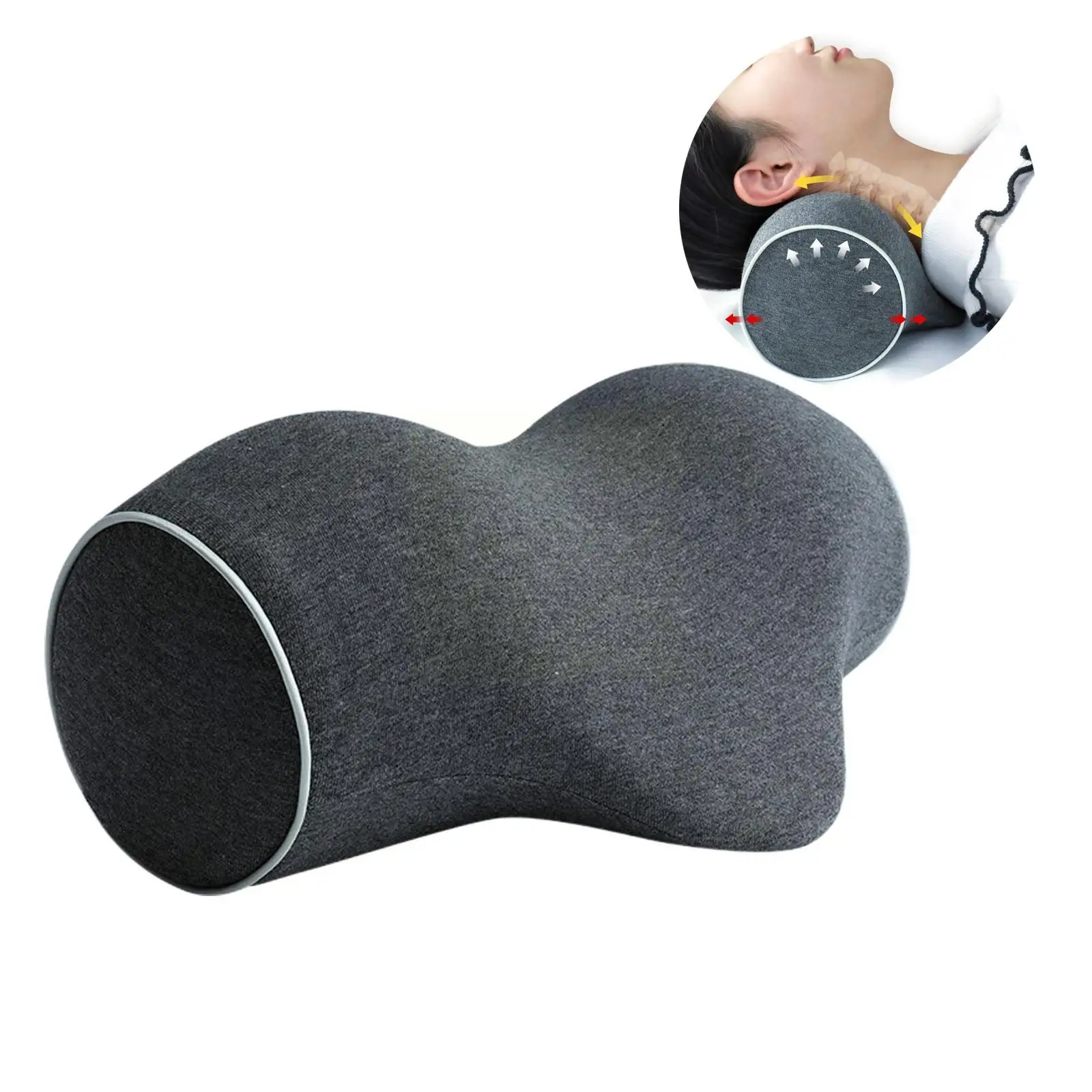 

Neck Pillow Memory Foam Orthopedic Treatment Pillow Sleep Portable Pillow Multifunctional Pillow Travel Conservation Neck Q1I2