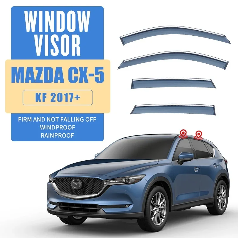 

4 шт., защитный козырек от солнца и дождя для Mazda 2012-2021