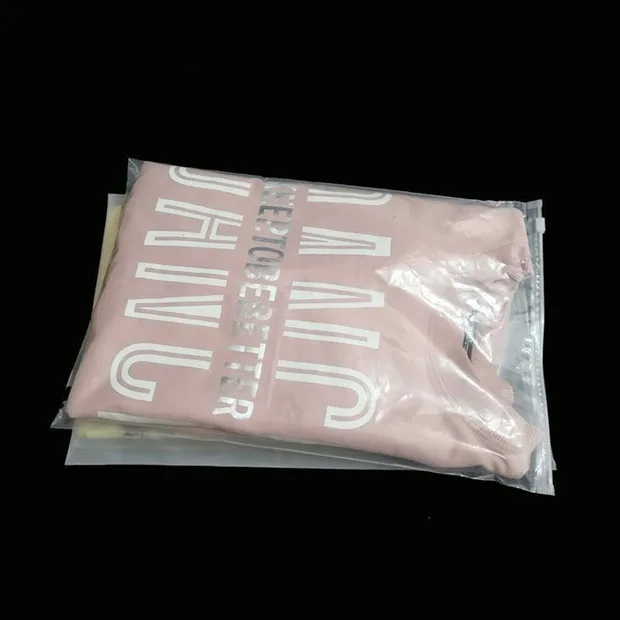 Verpackung von Plastiktüten für Kleidung, individuelles Reißverschlussverschluss, cremebeige Farbe, Kunststoffverpackung mit Reißverschluss, Kleidungsbeutel, 100 Stück, Top-Qualität – Detail 12