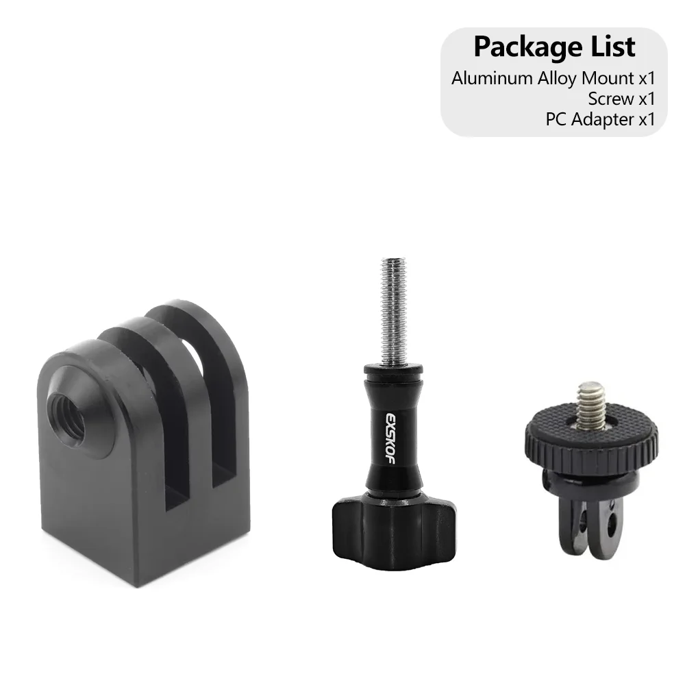 Adaptateur Trépied En Aluminium Pour GoPro Et Caméras D'action - Filetage 1/4-20 - Compatible Hero 12 à 1, DJI Osmo Action - Remplace Pièces Plastique