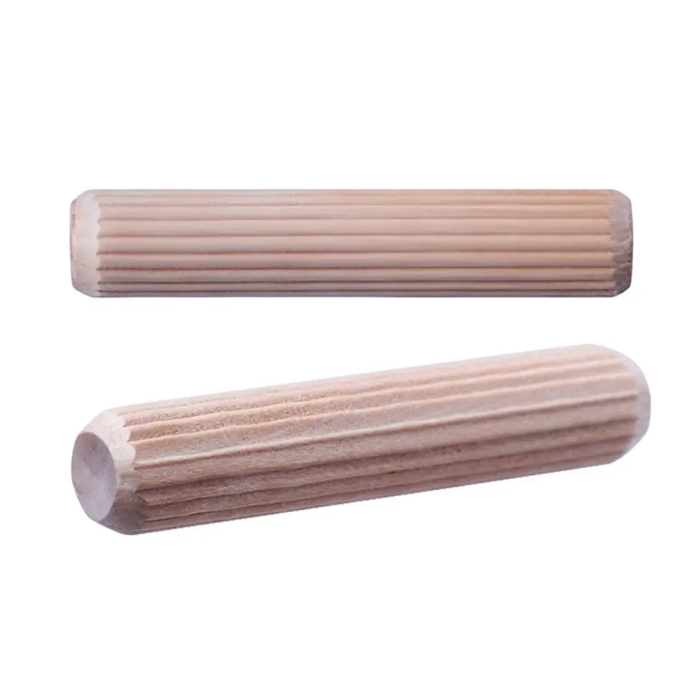 Wooden Dowel Pins 100Pcs Cork Fluted Needle Bolt Wooden Dowel Pins Woodworking Chamfered Wood Carvings Bed Drawers Wood Nails 6/8/10mm