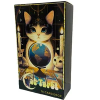 Cat tarot cards A 78 Deck English Version Board games Cards Selfcare for Tarot Readings Vibrant Easy Deck Fortune Telling Game 1
