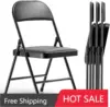 4 Pack Folding Chairs with Padded Vinyl Cushion Chairs with Comfortable Cushion and Durable Steel Frame for Home and Office 1