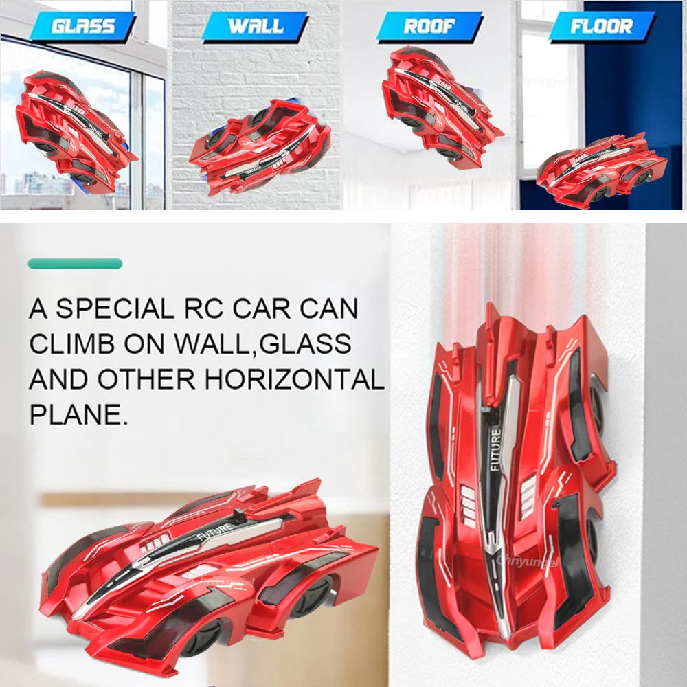 Wall Climbing RC Car Anti Gravity Climbing Remote Control Car 360 Rotating Stunt Racing Car Toys Climber Gift for Kids Boy Girl 2