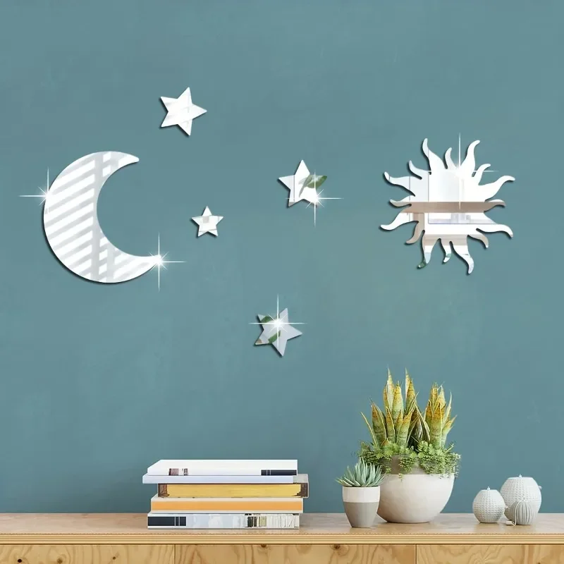 Star Moon Sun Mirror Stickers 3